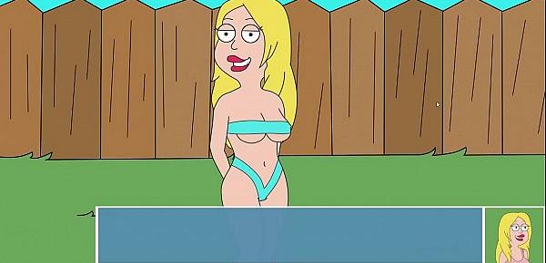  Francine Smith Sunbathing Nude. American Dad